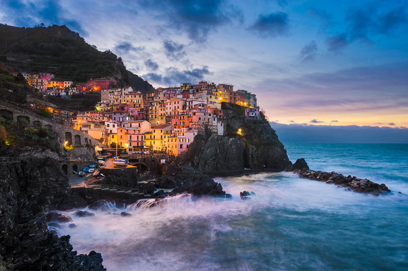 Photo of Manarola in Cinque Terre, Italy after editing
