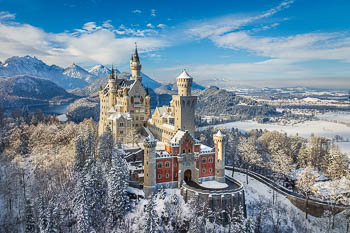 Neuschwanstein Castle on a winter day