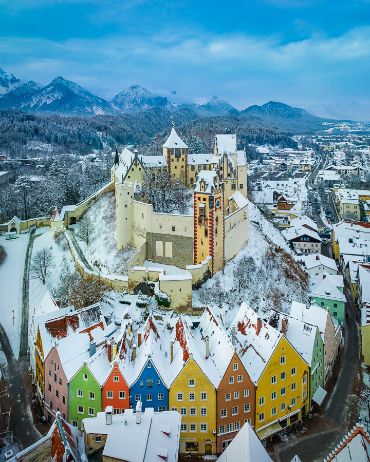 Altstadt von Füssen im Winter