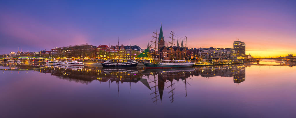 Panorama of Schlachte in Bremen