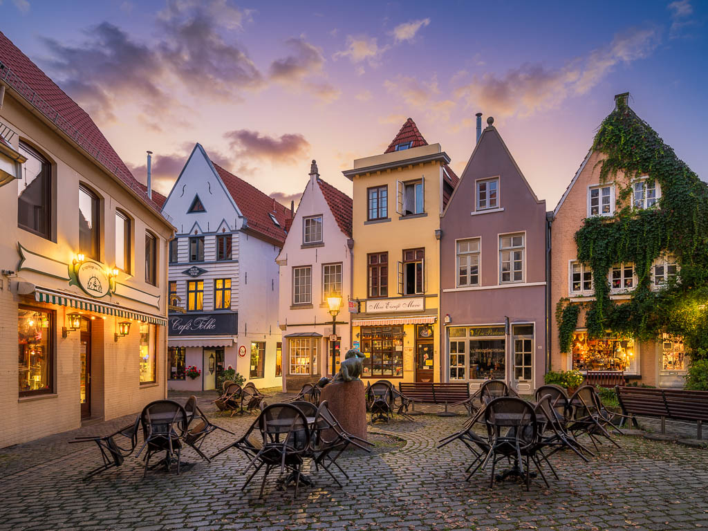 Sunrise in Schnoor, Bremen
