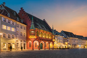Sunset at the Munsterplatz in Freiburg