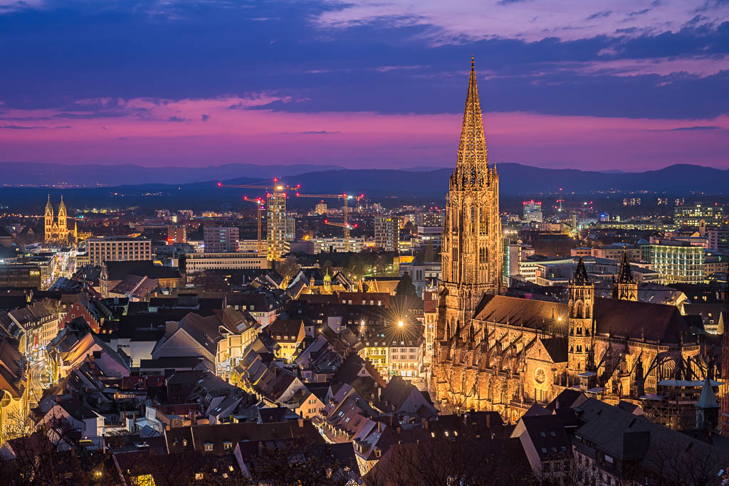 Freiburg at night