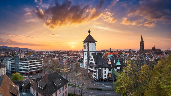 Sunset in Freiburg im Breisgau, Germany by Michael Abid