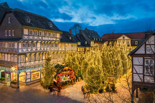 Weihnachtswald (Christmas forest) at the Christmas market in Goslar, Germany by Michael Abid