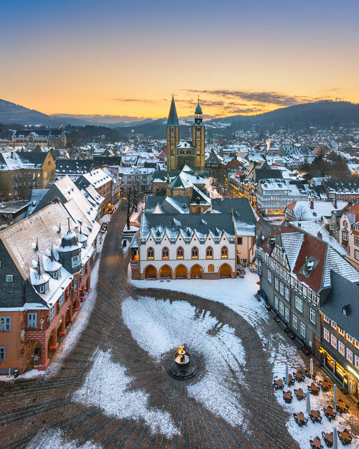 Winter sunset in Goslar