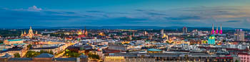 Skyline panorama of Hannover at night