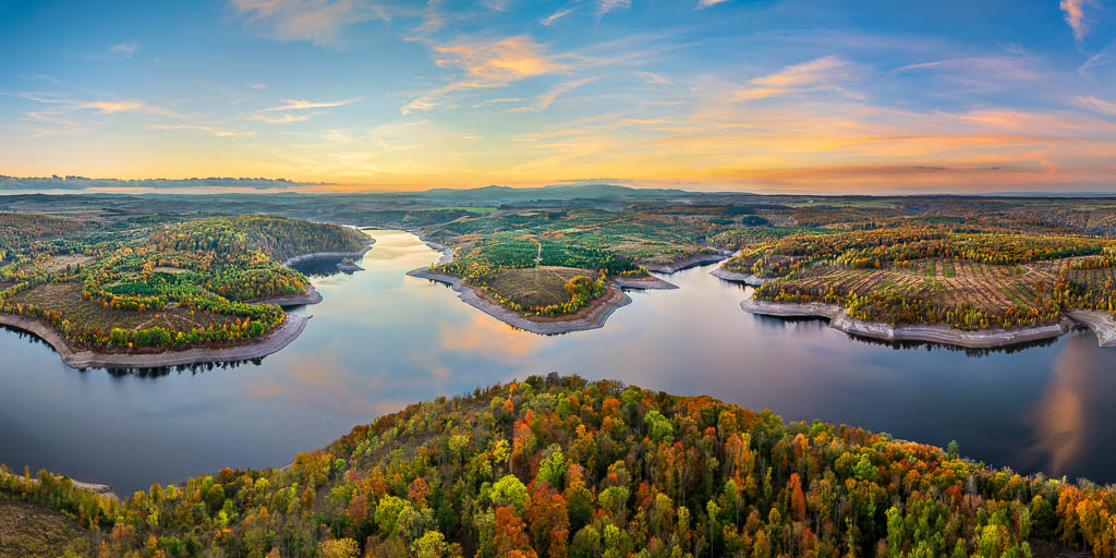 Aerial view of Rotestein in Harz