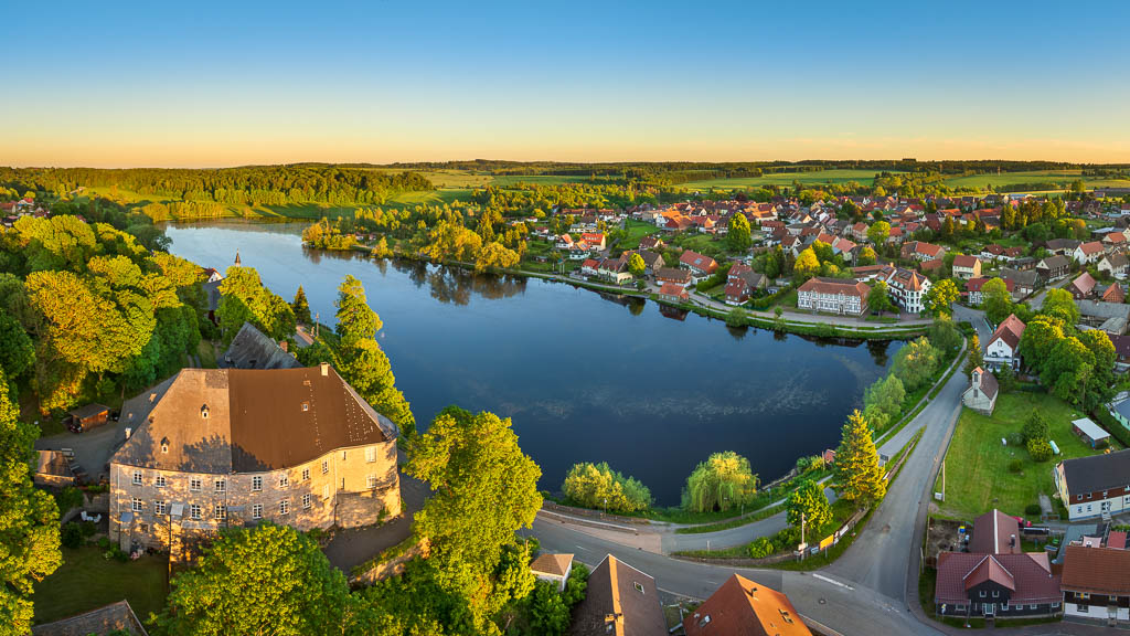 Panorama of Stiege Castle in Harz