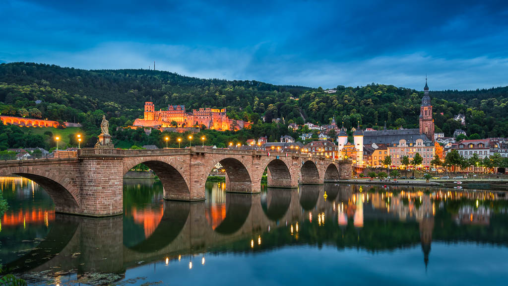 Alte Brücke und Schloss in Heidelberg