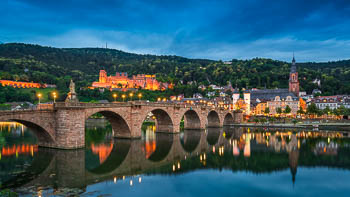 Old bridge and castle in Heidelberg