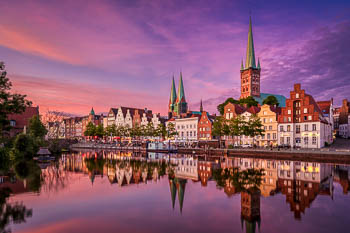 Sunset in Lübeck