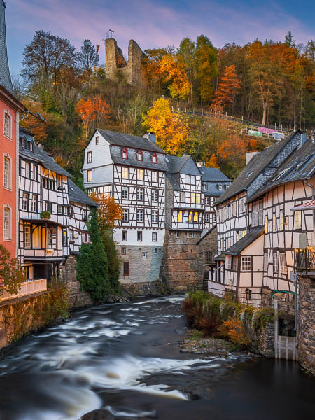 Monschau in the Eifel region of Germany on an autumn evening by Michael Abid
