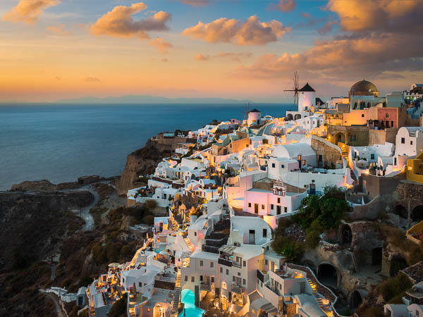 Sunset in Oia on the Santorini island, Greece by Michael Abid