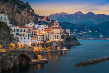 Night in Atrani at the Amalfi Coast