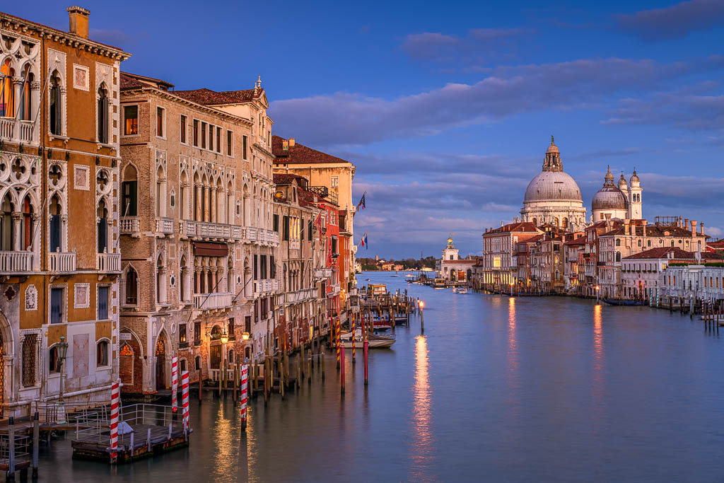 Grand Canal in Venice at night