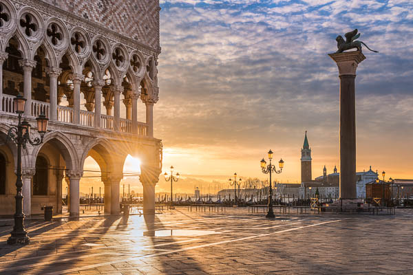 Sunrise at the San Marco square in Venice, Italy by Michael Abid