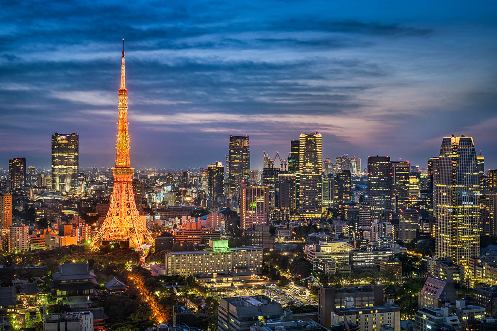 Night skyline of Tokyo