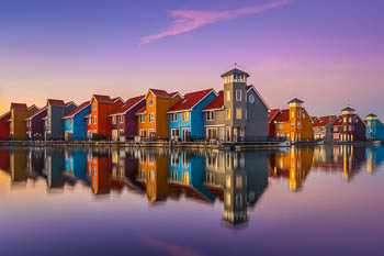 Colorful buildings in Groningen
