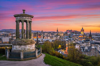 Edinburgh zum Sonnenuntergang