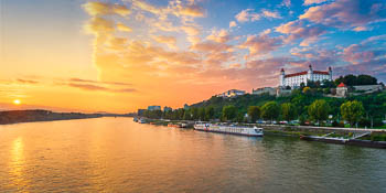 Danube and castle of Bratislava