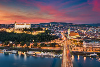 Sunset in Bratislava