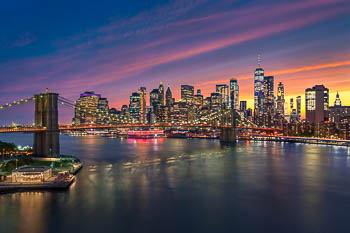 Sonnenuntergang in Manhattan, New York