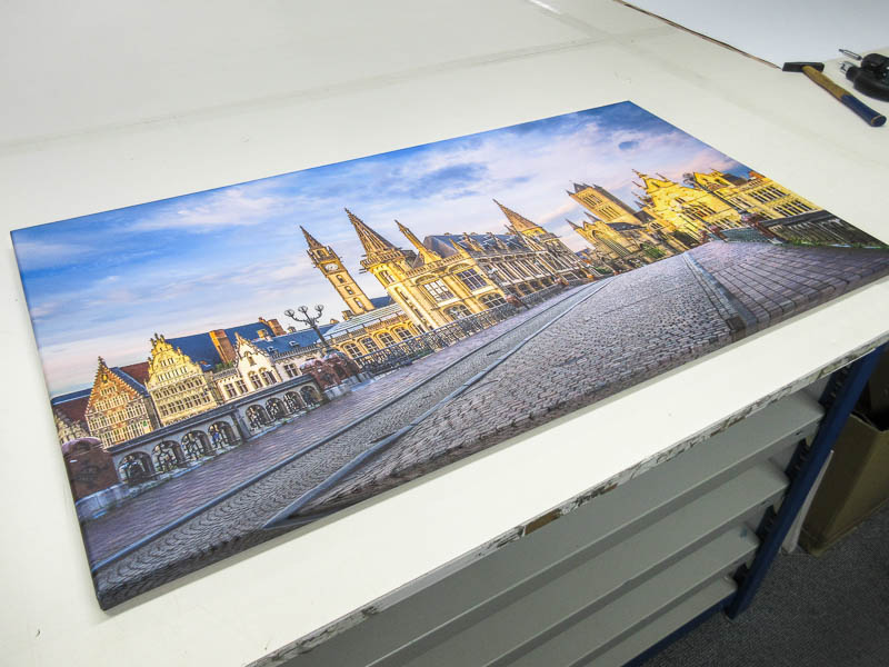 Canvas print old town of Ghent in Belgium