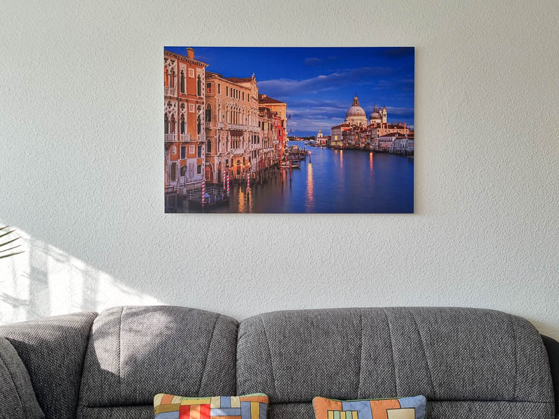Metal print of Venice, Italy by night