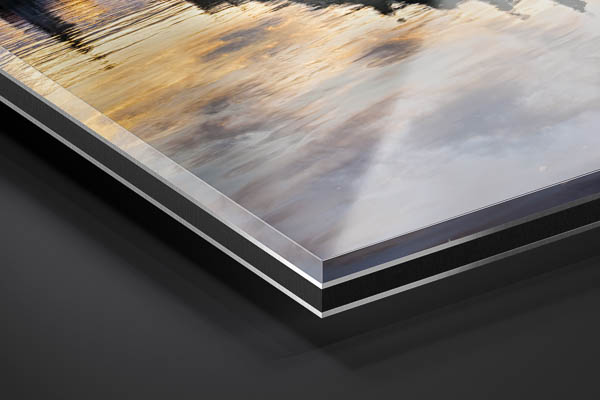 Acrylic Glass - Sunset in the old town of Bruges