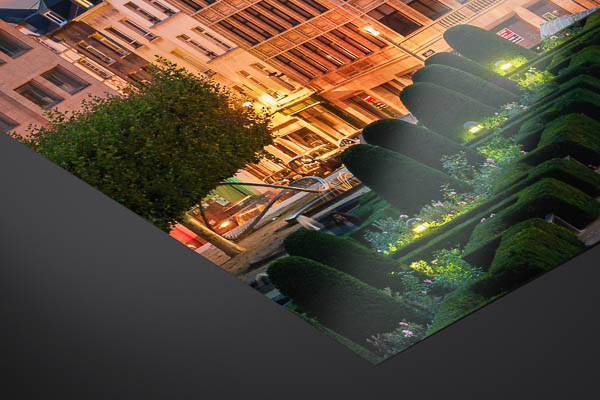 Kunstdruck / Poster | Sonnenuntergang in der Altstadt von Brüssel