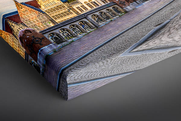 Canvas - Panorama of the old town of Ghent