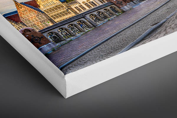 Canvas - Panorama of the old town of Ghent