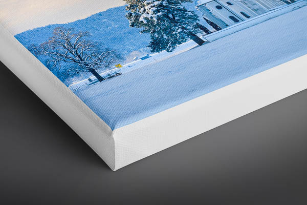 Canvas | St. Coloman church and Alps in Bavaria during winter