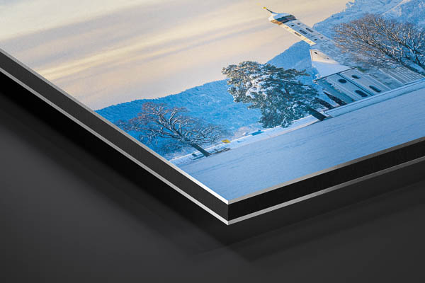 Metal Print | St. Coloman church and Alps in Bavaria during winter
