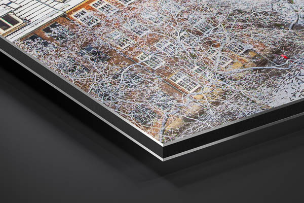 Alu-Dibond | Altstadt von Bremen an einem Wintertag