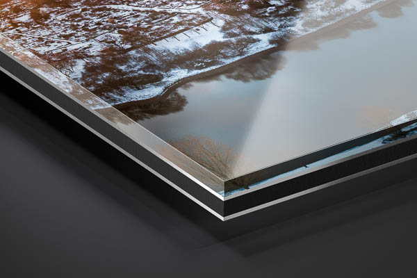 Acrylglas | Weserstadion in Bremen bei einem Wintersonnenuntergang