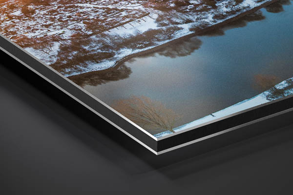 Alu-Dibond | Weserstadion in Bremen bei einem Wintersonnenuntergang