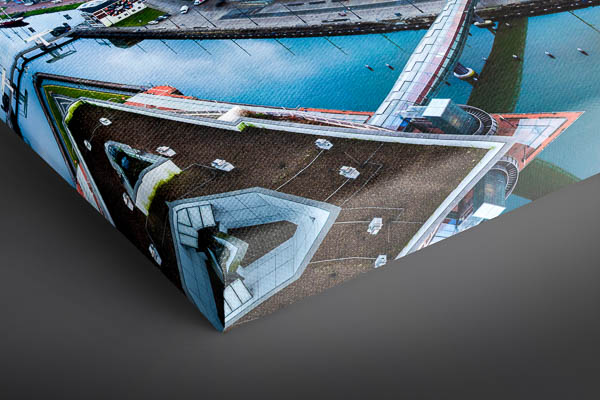 Canvas | Panoramic view of the New Harbour in Bremerhaven