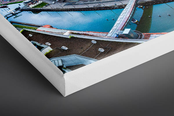 Canvas | Panoramic view of the New Harbour in Bremerhaven