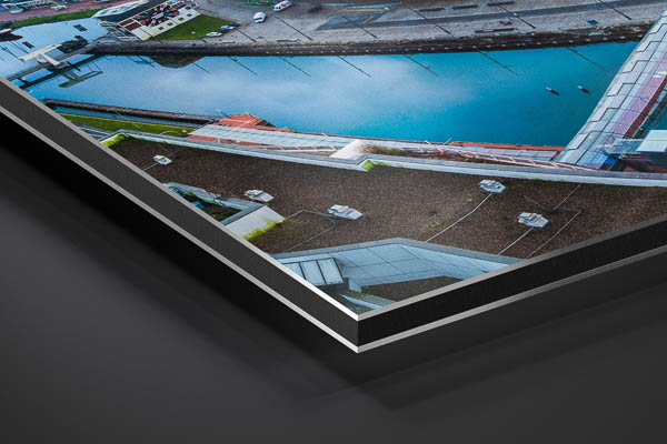 Metal Print | Panoramic view of the New Harbour in Bremerhaven