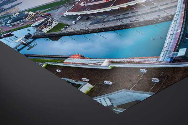 Fine Art Print | Panoramic view of the New Harbour in Bremerhaven