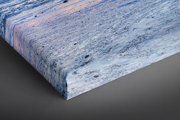 Leinwand | Weserufer bei Nacht in Bremerhaven