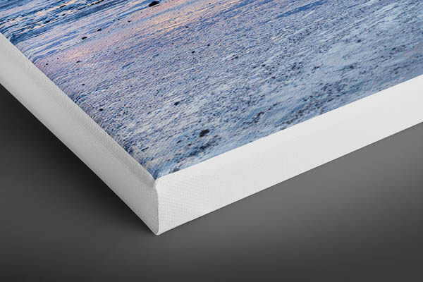 Leinwand | Weserufer bei Nacht in Bremerhaven