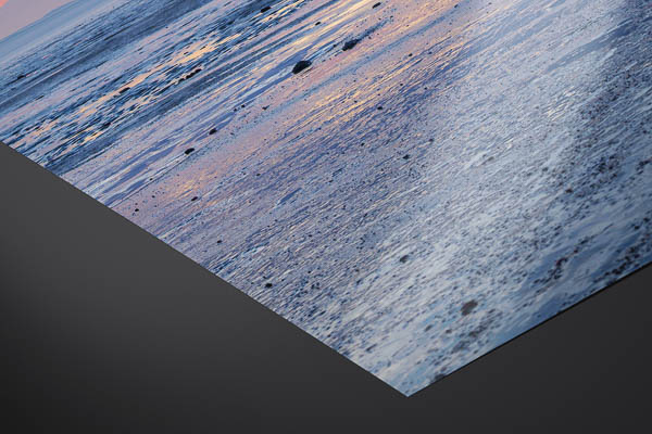 Kunstdruck / Poster | Weserufer bei Nacht in Bremerhaven