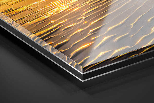 Acrylic Glass | Sunset at the Weser in Bremerhaven