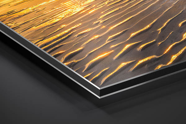 Metal Print | Sunset at the Weser in Bremerhaven