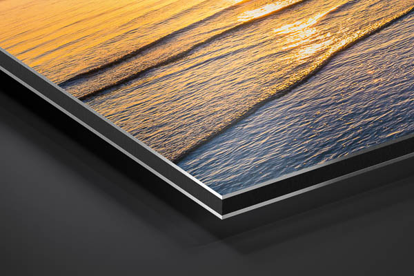 Metal Print | Sunset at the Weser in Bremerhaven