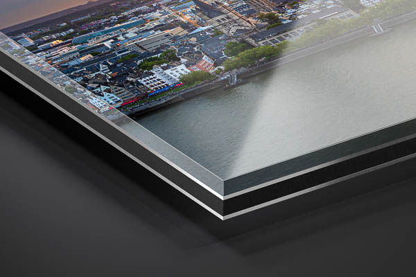 Acrylic Glass | Panorama of Cologne at sunset