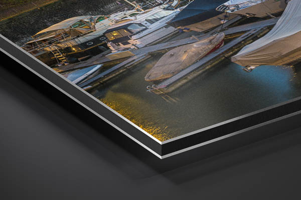 Metal Print - Medienhafen in Dusseldorf at sunset